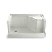 KOHLER K-9486 Memoirs 48" x 36" single threshold left-hand drain shower base with integral seat at right