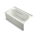 KOHLER K-1357-GRA-NY Devonshire 60" x 32" alcove BubbleMassage(TM) Air Bath with integral apron, integral flange, right-hand drain and heater