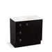 KOHLER K-99507-TKL-1WU Jacquard 36" bathroom vanity cabinet with toe kick, 1 door and 3 drawers on left
