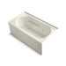KOHLER K-1357-RAW Devonshire 60" x 32" alcove whirlpool bath with integral apron, integral flange, right-hand drain, and Bask heated surface