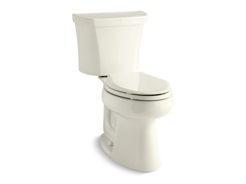 KOHLER 6393-RA-96 Highline Comfort Height Two-Piece Elongated Dual-Flush Chair Height Toilet With Right-Hand Trip Lever And 10" Rough-In in Biscuit