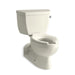 KOHLER 3554-RA Barrington Two-piece elongated 1.6 gpf toilet with Pressure Lite flushing technology and right-hand trip lever