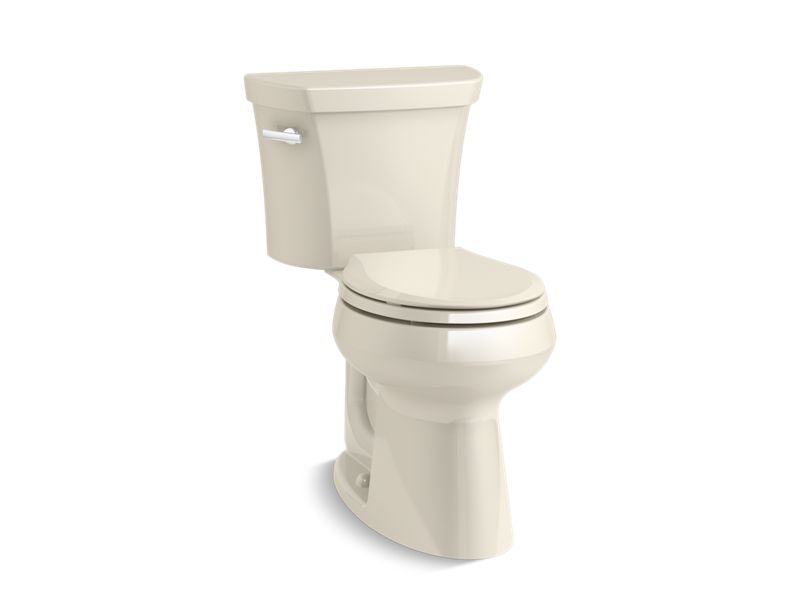 KOHLER 5481-47 Highline Comfort Height Two-Piece Round-Front 1.28 Gpf Chair Height Toilet in Almond