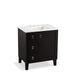 KOHLER K-99530-LGL-1WU Poplin 30" bathroom vanity cabinet with legs, 1 door and 3 drawers on left
