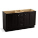KOHLER K-99524-TKSD-1WU Damask 60" bathroom vanity cabinet with toe kick, 2 doors and 3 drawers, split top drawer
