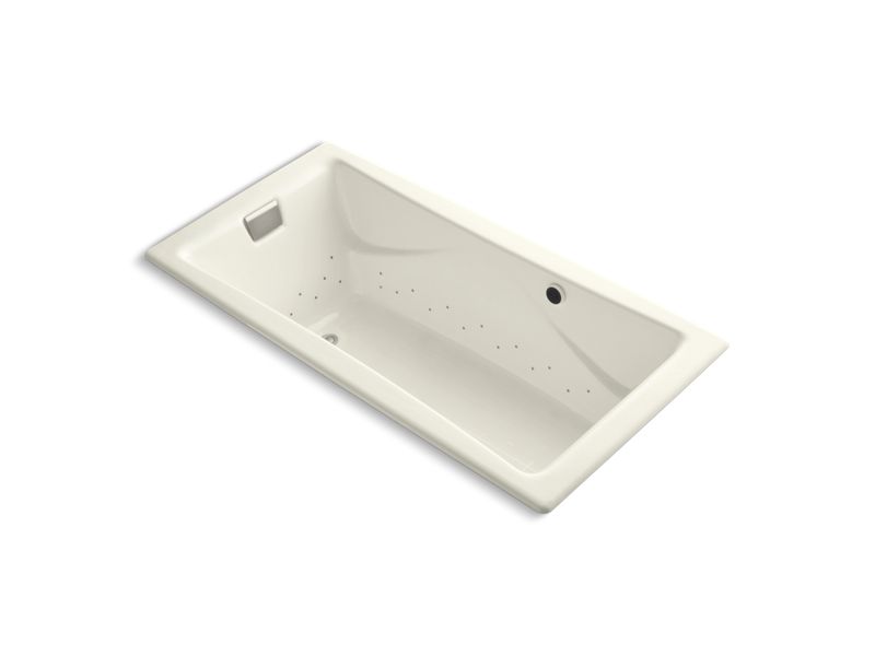 KOHLER K-865-GBN-96 Tea-for-Two 72" x 36" drop-in BubbleMassage air bath with Vibrant Brushed Nickel airjet finish