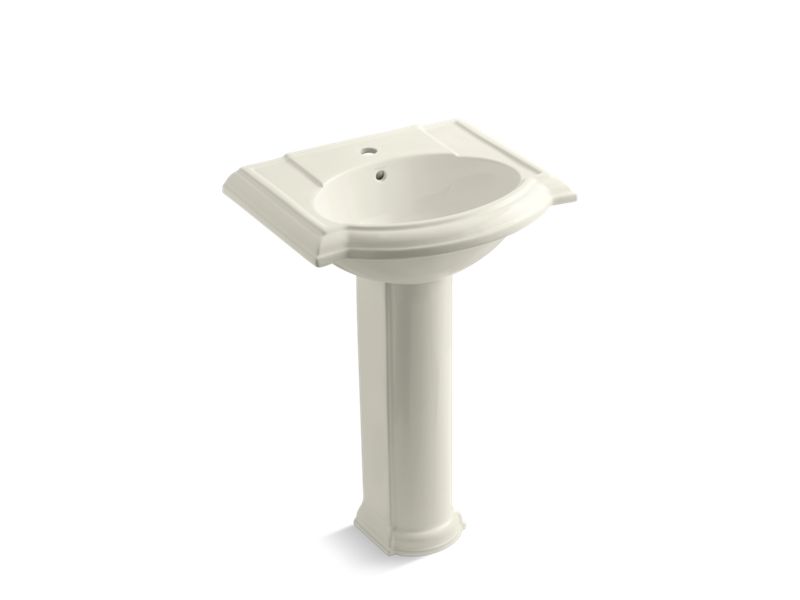 KOHLER 2286-1 Devonshire 24" pedestal bathroom sink with single faucet hole