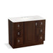 KOHLER K-99562-TK-1WB Poplin 42" bathroom vanity cabinet with toe kick, 1 door and 6 drawers