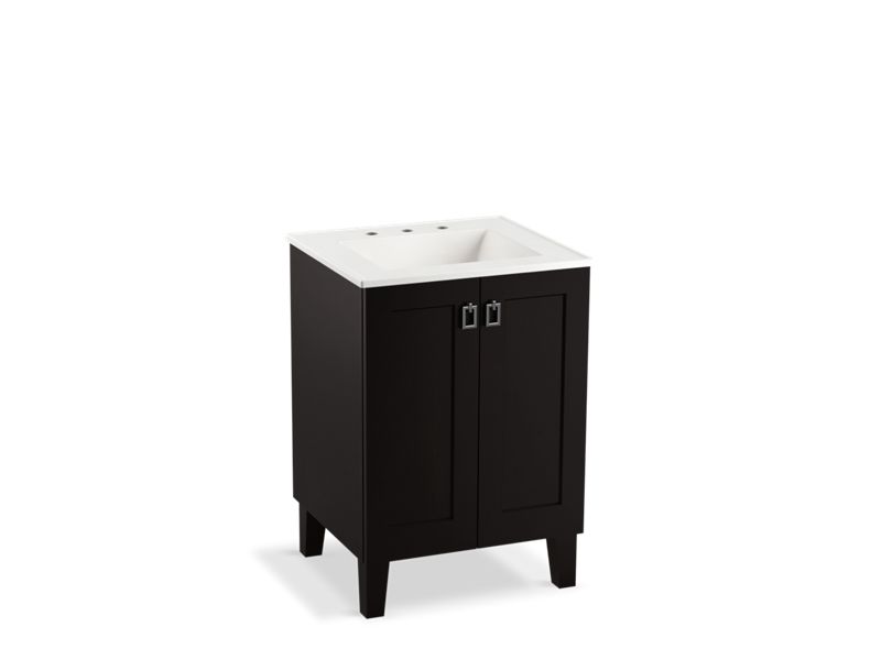 KOHLER K-99526-LG-1WU Poplin 24" bathroom vanity cabinet with legs and 2 doors