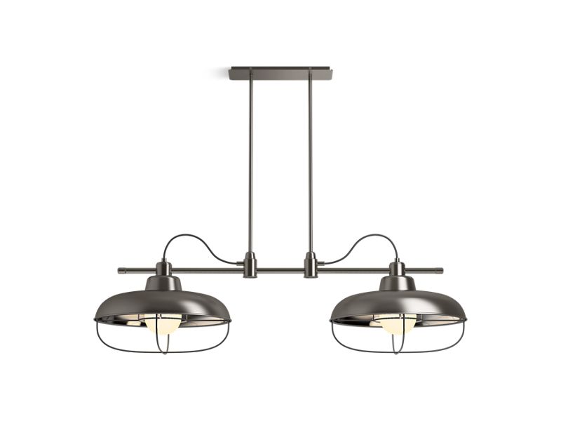 KOHLER K-23661-CH02 Modern Farm Two-light linear chandelier