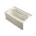 KOHLER K-1357-GRA-47 Devonshire 60" x 32" alcove BubbleMassage(TM) Air Bath with integral apron, integral flange, right-hand drain and heater
