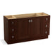 KOHLER K-99536-TK-1WG Poplin 60" bathroom vanity cabinet with toe kick, 2 doors and 6 drawers