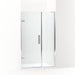 KOHLER 27606-10L-SHP Composed 46–46-3/4" W X 71-1/2" H Frameless Pivot Shower Door With 3/8" Crystal Clear Glass And Back-To-Back Vertical Door Pulls in Bright Polished Silver