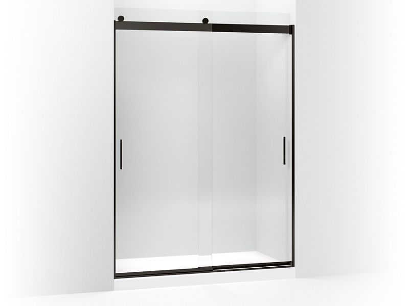 KOHLER K-706383-L Levity Sliding shower door, 78" H x 56-5/8 - 59-5/8" W, with 5/16" thick Crystal Clear glass