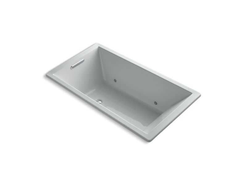 KOHLER K-1173-VBC-95 Underscore Rectangle 66" x 36" drop-in VibrAcoustic bath with end drain and chromatherapy