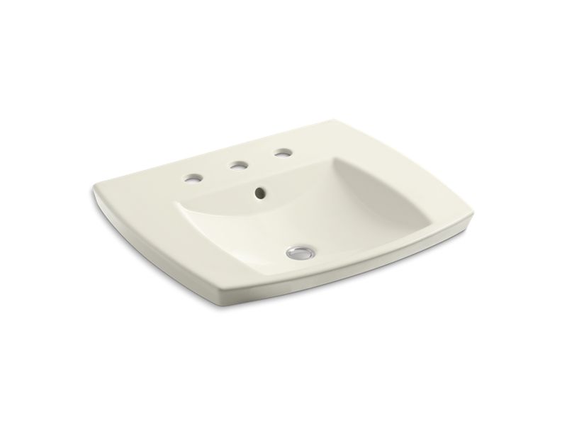 KOHLER K-2381-8-96 Kelston Drop-in bathroom sink with 8" widespread faucet holes