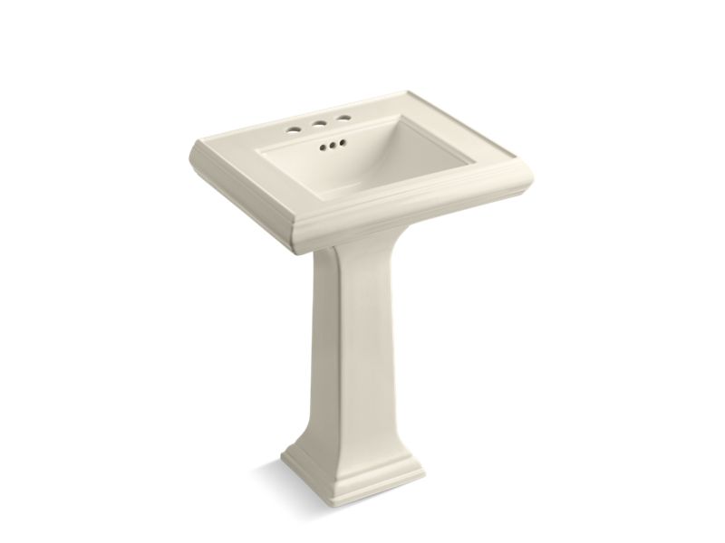 KOHLER 2238-4 Memoirs Classic 24" pedestal bathroom sink with 4" centerset faucet holes