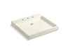 KOHLER K-2314-8 Purist Wading Pool Fireclay vessel bathroom sink with 8" widespread faucet holes