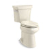 KOHLER 76301-47 Highline Comfort Height Two-Piece Elongated 1.28 Gpf Chair Height Toilet in Almond
