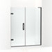 KOHLER 27617-10L-BL Components 57-1/4"–58" W X 71-1/2" H Frameless Pivot Shower Door With 3/8" Crystal Clear Glass And Back-To-Back Vertical Door Pulls in Matte Black