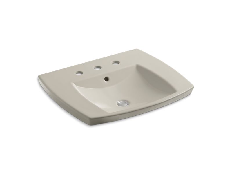 KOHLER K-2381-8-G9 Kelston Drop-in bathroom sink with 8" widespread faucet holes