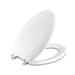 KOHLER 4685-CP-0 Bancroft Elongated Toilet Seat With Polished Chrome Hinges in White