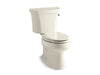 KOHLER 3998-RA-47 Wellworth Two-Piece Elongated 1.28 Gpf Toilet With Right-Hand Trip Lever in Almond