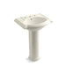 KOHLER 2286-8 Devonshire 24" pedestal bathroom sink with 8" widespread faucet holes
