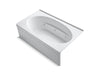 KOHLER K-1114-HR-0 Windward 72" x 42" alcove whirlpool with integral apron, right-hand drain and heater