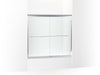 KOHLER K-702204-6G54 Fluence 54-5/8 - 59-5/8" W x 55-1/2" H sliding bath door with 1/4" thick Falling Lines glass