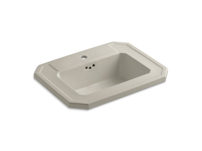 KOHLER K-2325-1-G9 Kathryn Drop-in bathroom sink with single faucet hole