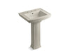 KOHLER 2359-8 Archer Pedestal bathroom sink with 8" widespread faucet holes