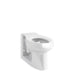 KOHLER K-4398-SS Anglesey Floor-mount rear spud antimicrobial flushometer bowl with integral seat