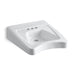 KOHLER 12636-0 Morningside 20" X 27" Mounted/Concealed Arm Carrier Wheelchair Bathroom Sink With 4" Centerset Faucet Holes in White