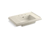 KOHLER K-2758-8-47 Tresham 30" pedestal bathroom sink basin with 8" widespread faucet holes