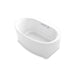 KOHLER 5702-GH-0 Underscore Oval 60" X 36" Heated Bubblemassage Air Bath With Center Drain, Freestanding in White