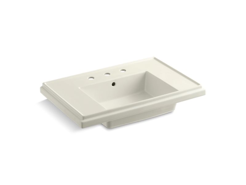 KOHLER K-2758-8-96 Tresham 30" pedestal bathroom sink basin with 8" widespread faucet holes