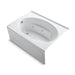 KOHLER K-1112-HL-0 Windward 60" x 42" alcove whirlpool with integral apron, left-hand drain and heater