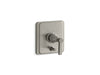 KOHLER T98757-4B-BN Pinstripe Rite-Temp(R) Pressure-Balancing Valve Trim With Diverter And Grooved Lever Handle, Valve Not Included in Vibrant Brushed Nickel