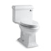 KOHLER 3812-RA-0 Memoirs Classic Comfort Height One-Piece Compact Elongated 1.28 Gpf Chair Height Toilet With Right-Hand Trip Lever, And Quiet-Close Seat in White
