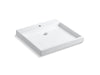 KOHLER K-2314-1 Purist Wading Pool Fireclay vessel bathroom sink with single faucet hole