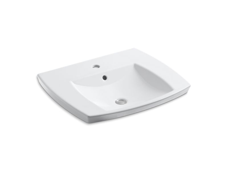KOHLER K-2381-1-0 Kelston Drop-in bathroom sink with single faucet hole
