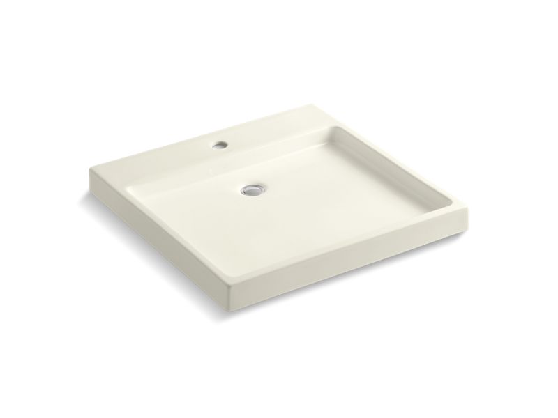 KOHLER K-2314-1 Purist Wading Pool Fireclay vessel bathroom sink with single faucet hole