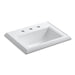 KOHLER K-2241-8 Memoirs Classic Classic drop-in bathroom sink with 8" widespread faucet holes