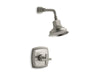 KOHLER TS16234-3-BN Margaux Rite-Temp Shower Valve Trim With Cross Handle And 2.5 Gpm Showerhead in Vibrant Brushed Nickel