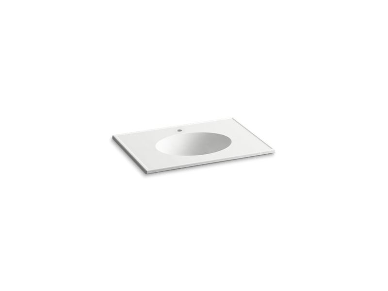 KOHLER K-2796-1 Ceramic/Impressions 31" oval vanity-top bathroom sink with single faucet hole