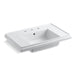 KOHLER K-2758-8-0 Tresham 30" pedestal bathroom sink basin with 8" widespread faucet holes