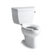 KOHLER 3531-TR Wellworth Classic Two-piece elongated 1.0 gpf toilet with tank cover locks, less seat