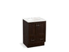 KOHLER K-99514-TK-1WB Damask 24" bathroom vanity cabinet with toe kick, 2 doors and 1 drawer