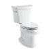 KOHLER 3998-T-0 Wellworth Two-Piece Elongated 1.28 Gpf Toilet With Tank Cover Locks in White